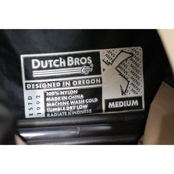Dutch Bros. Brothers Mens Medium Windbreaker Jacket Q1083 - Picture 4 of 5